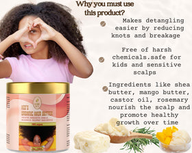 MAKOF BEAUTY before and after kids hair photo showing reduced frizz benefit