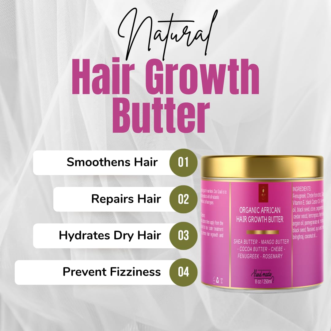 MAKOF BEAUTY hands applying butter to hair demonstrating easy application and sealing