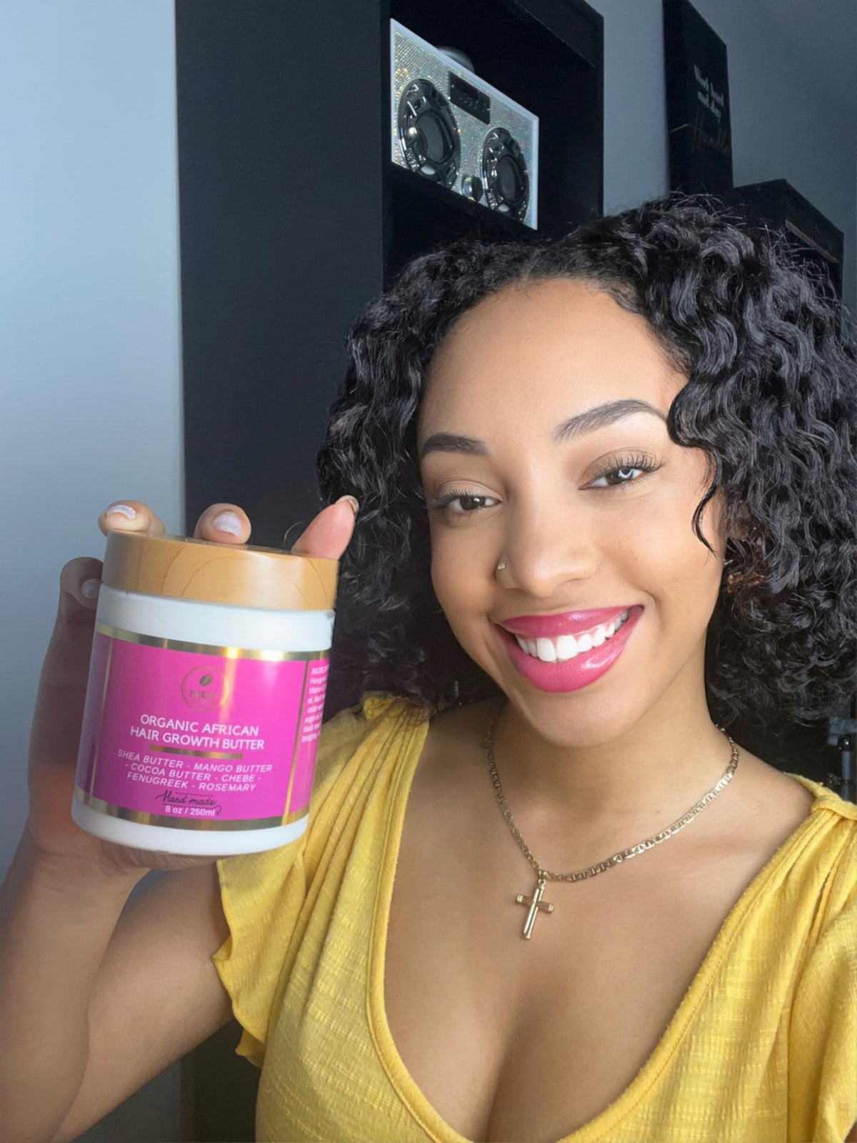 MAKOF BEAUTY flatlay of shea cocoa mango butters fenugreek and rosemary showcasing natural ingredients