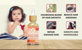 MAKOF BEAUTY oil blend dropper highlighting castor and argan oils for shine