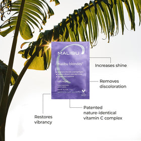 hand holding Malibu C crystals demonstrating easy mixing and precise single-use