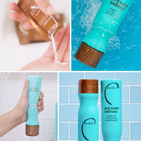 Malibu C conditioner applied to hands demonstrating smooth spreadability