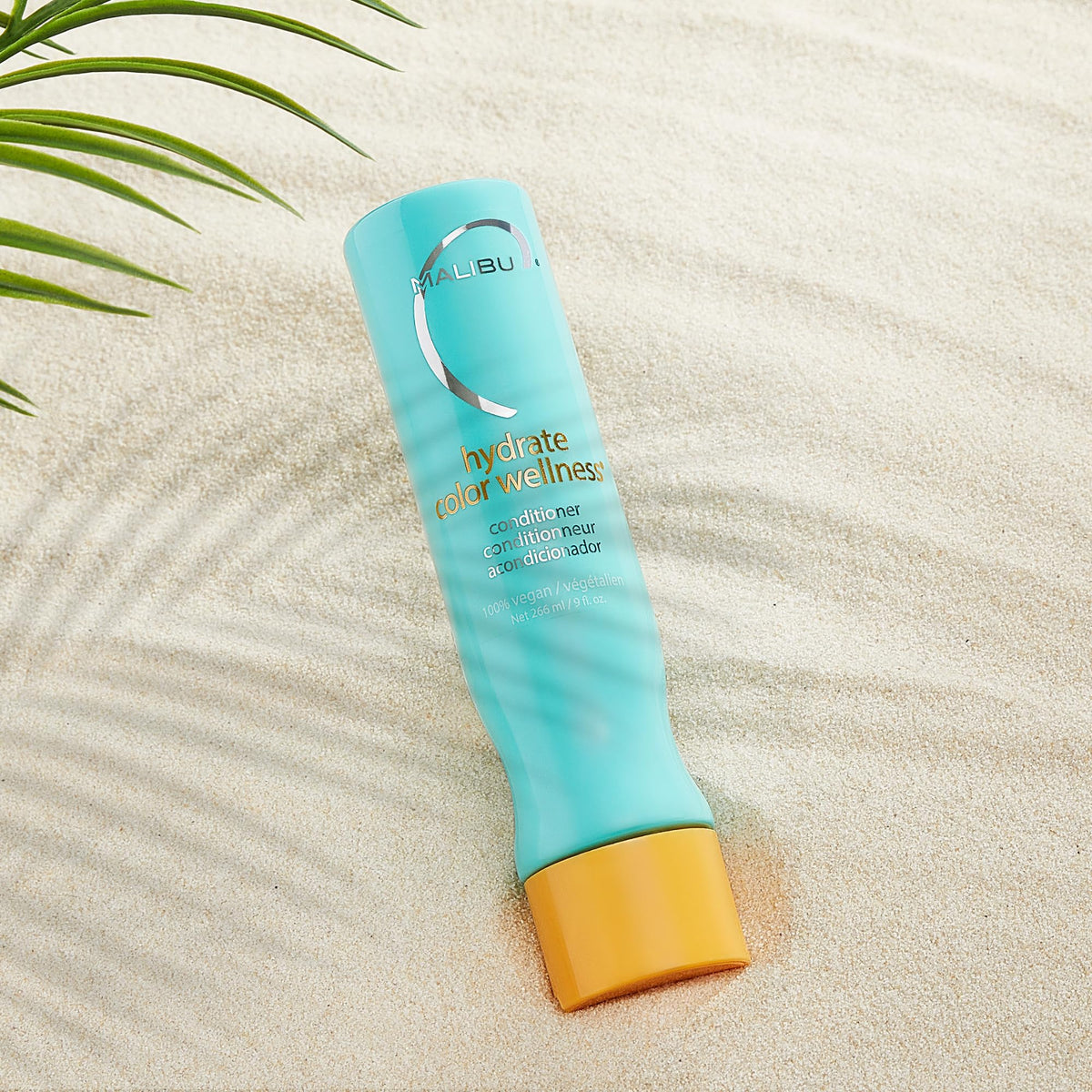 Malibu C label close-up highlighting ingredients and color-lock technology benefits