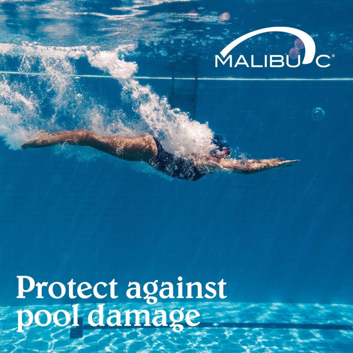 Malibu C 33.8oz bottle beside towel demonstrating large size