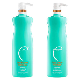 Malibu C duo front packaging showing bottles and benefits