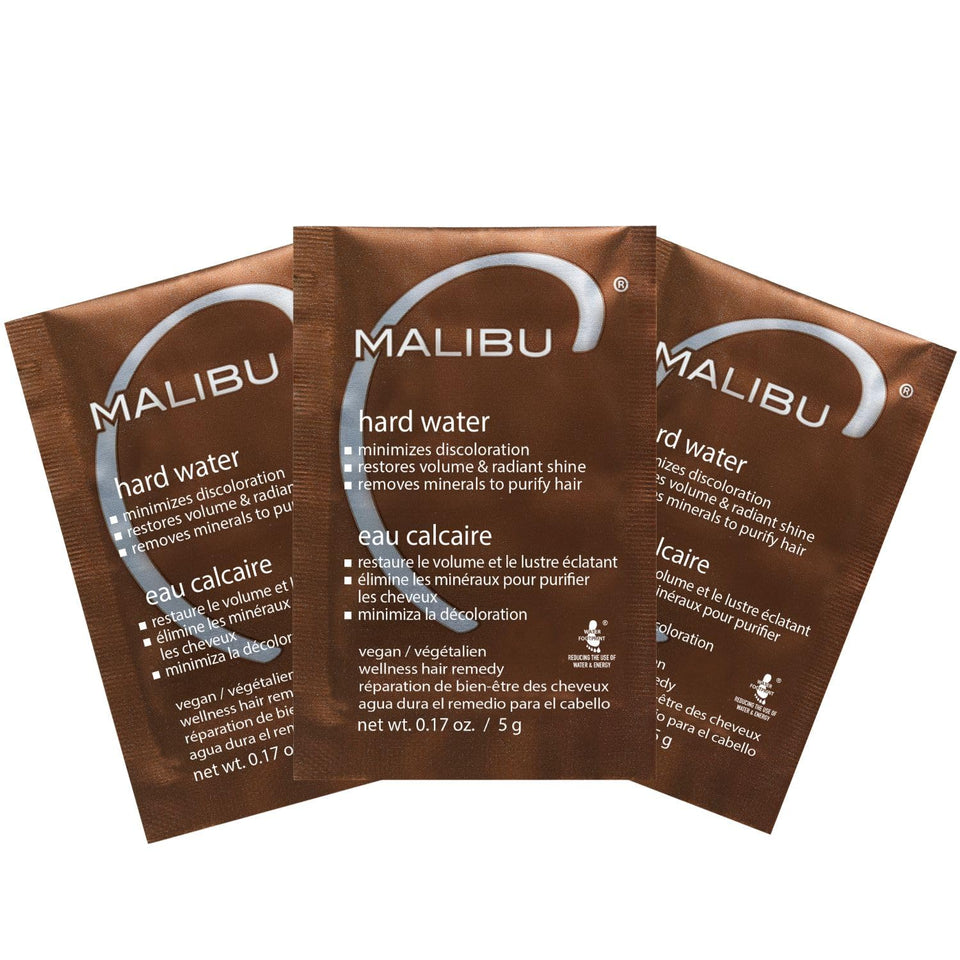 Malibu C front packet view showing brand and single-use convenience