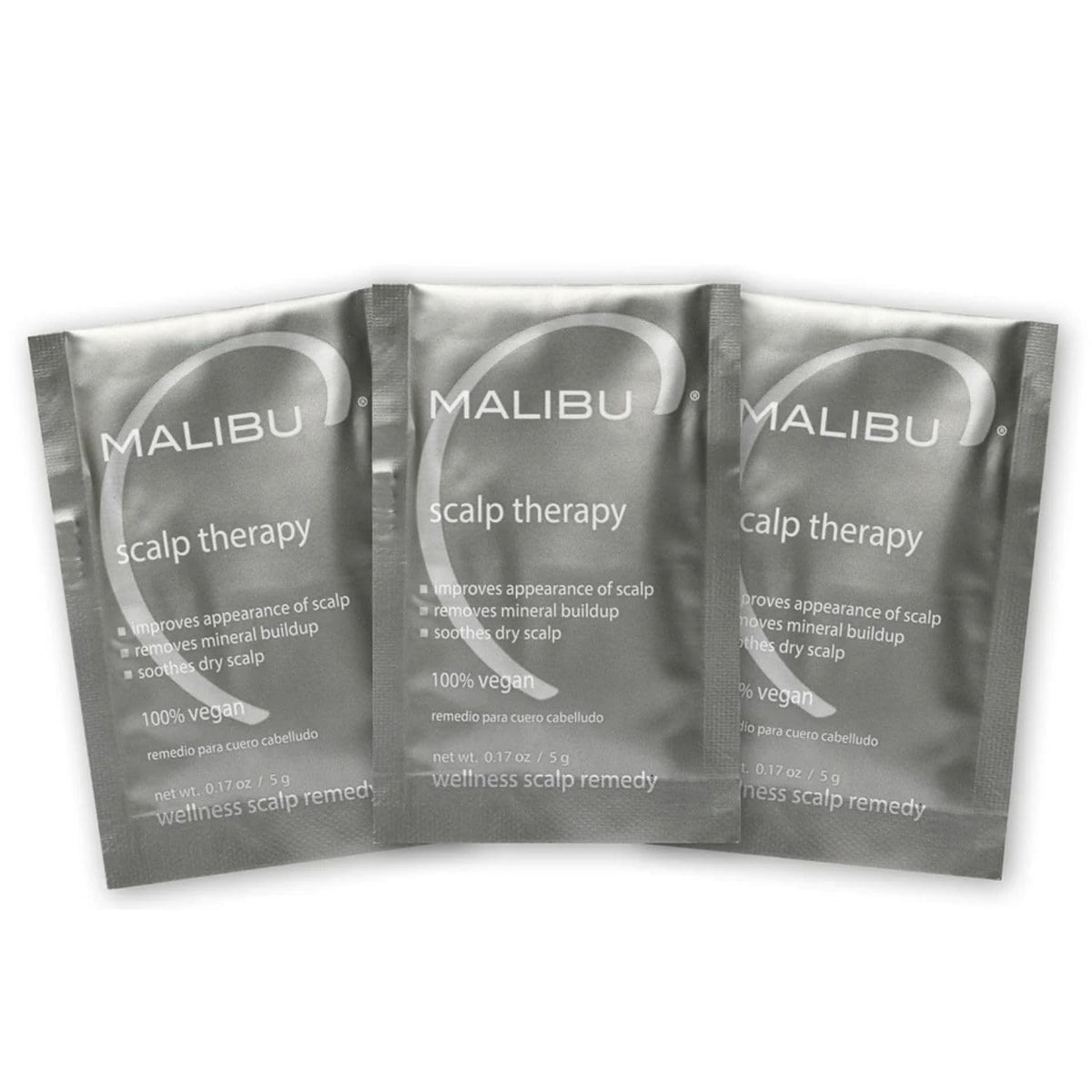 Malibu C front packet showing packaging and clear benefit of targeted scalp relief