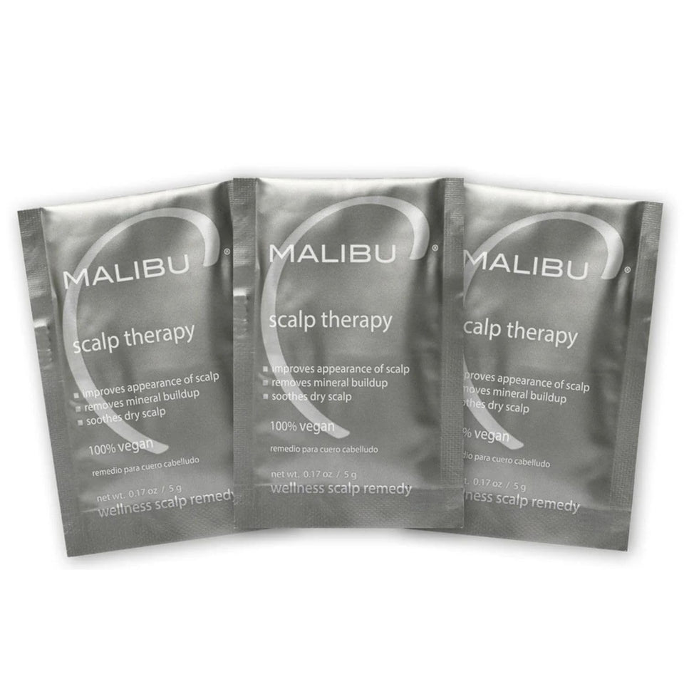 Malibu C front packet showing packaging and clear benefit of targeted scalp relief
