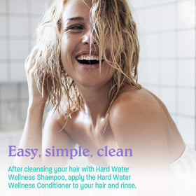 Malibu C bottle on bathroom shelf in lifestyle shot suggesting daily use