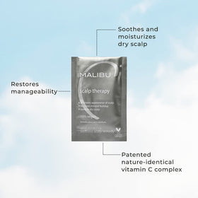 Malibu C being massaged into scalp to illustrate improved circulation and calming effect