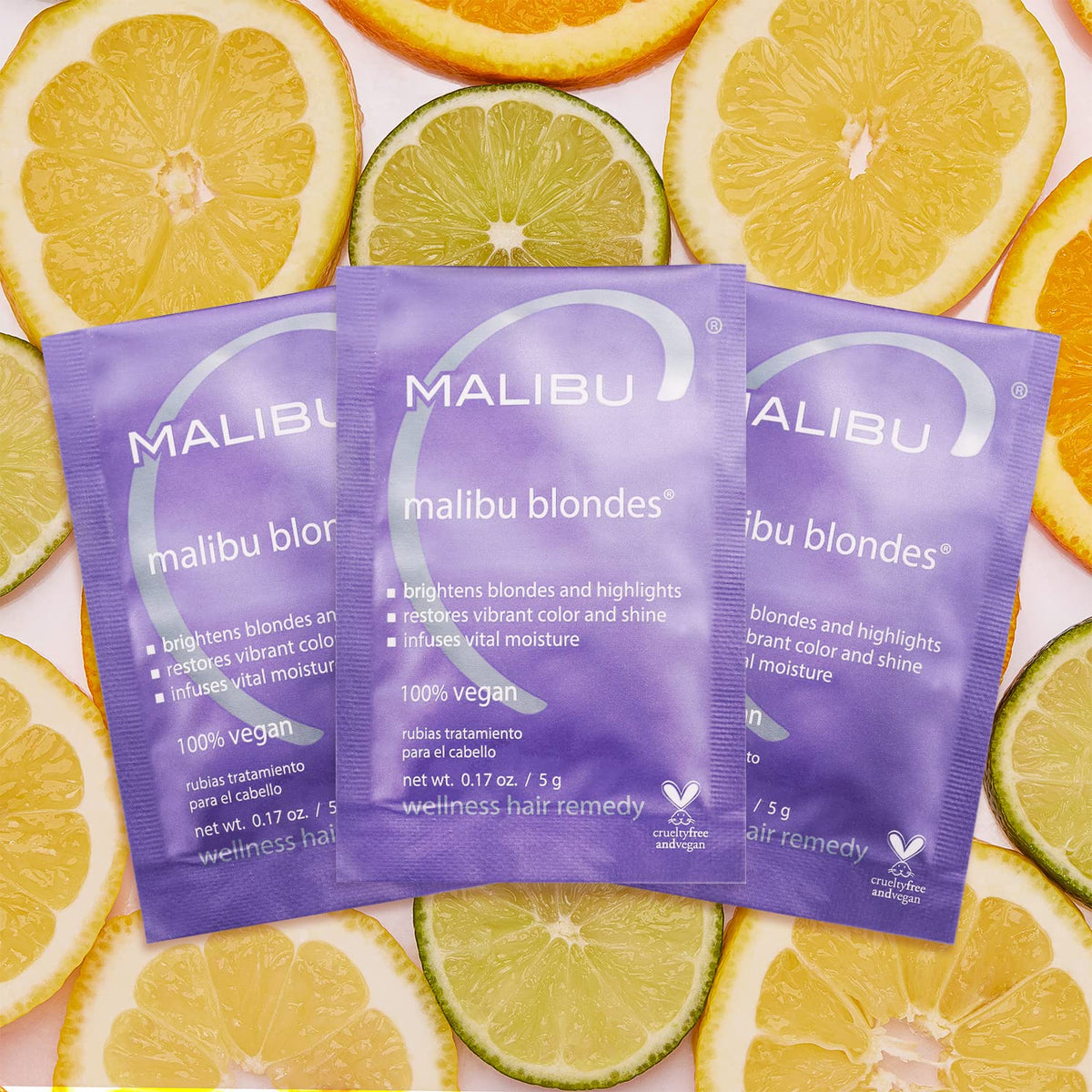 malibu c opened packet showing fine powder texture and easy single-use portioning benefit