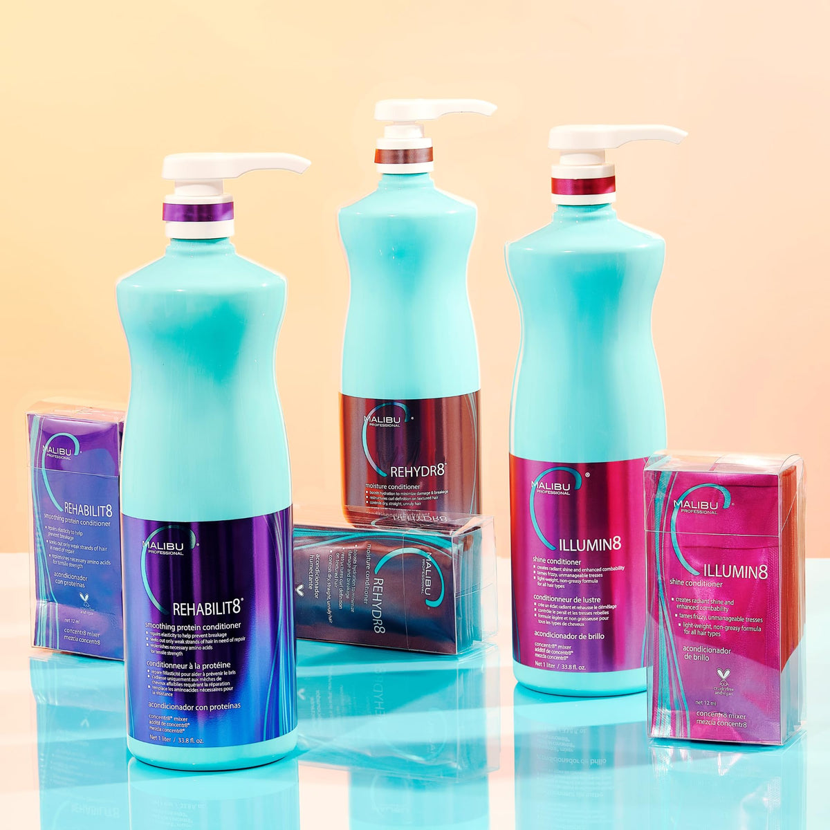 Malibu C in salon setting showing professional-strength repair benefit