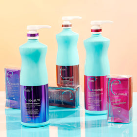 Malibu C in salon setting showing professional-strength repair benefit