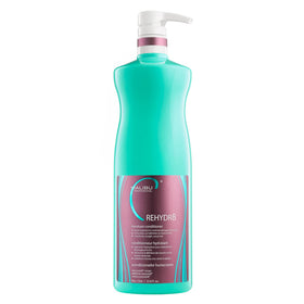Malibu C front bottle showing REHYDR8 conditioner and clear branding for identification