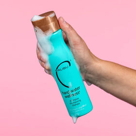 Malibu C shampoo texture close-up highlighting smooth, hydrating formula