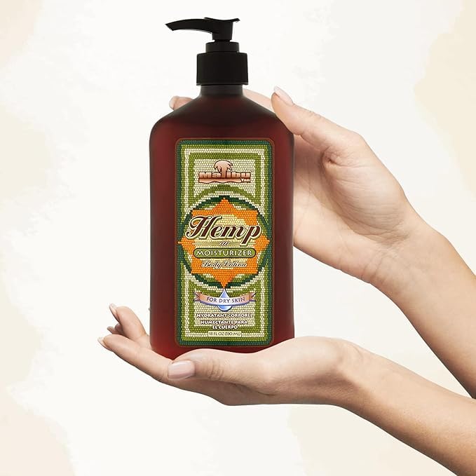 Malibu Hemp lotion texture close-up highlighting smooth absorption