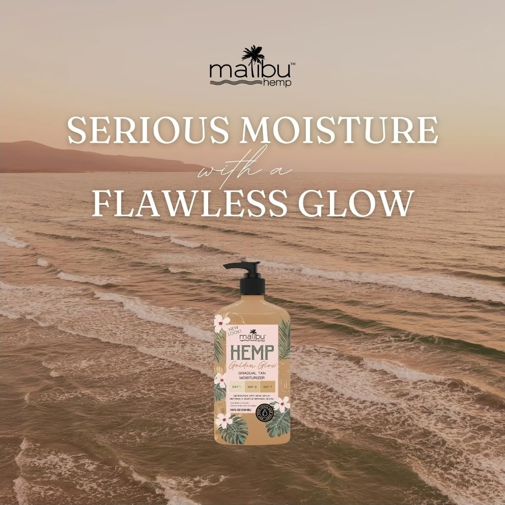 Malibu Tan in a beach bag lifestyle scene showing ready-to-use glow
