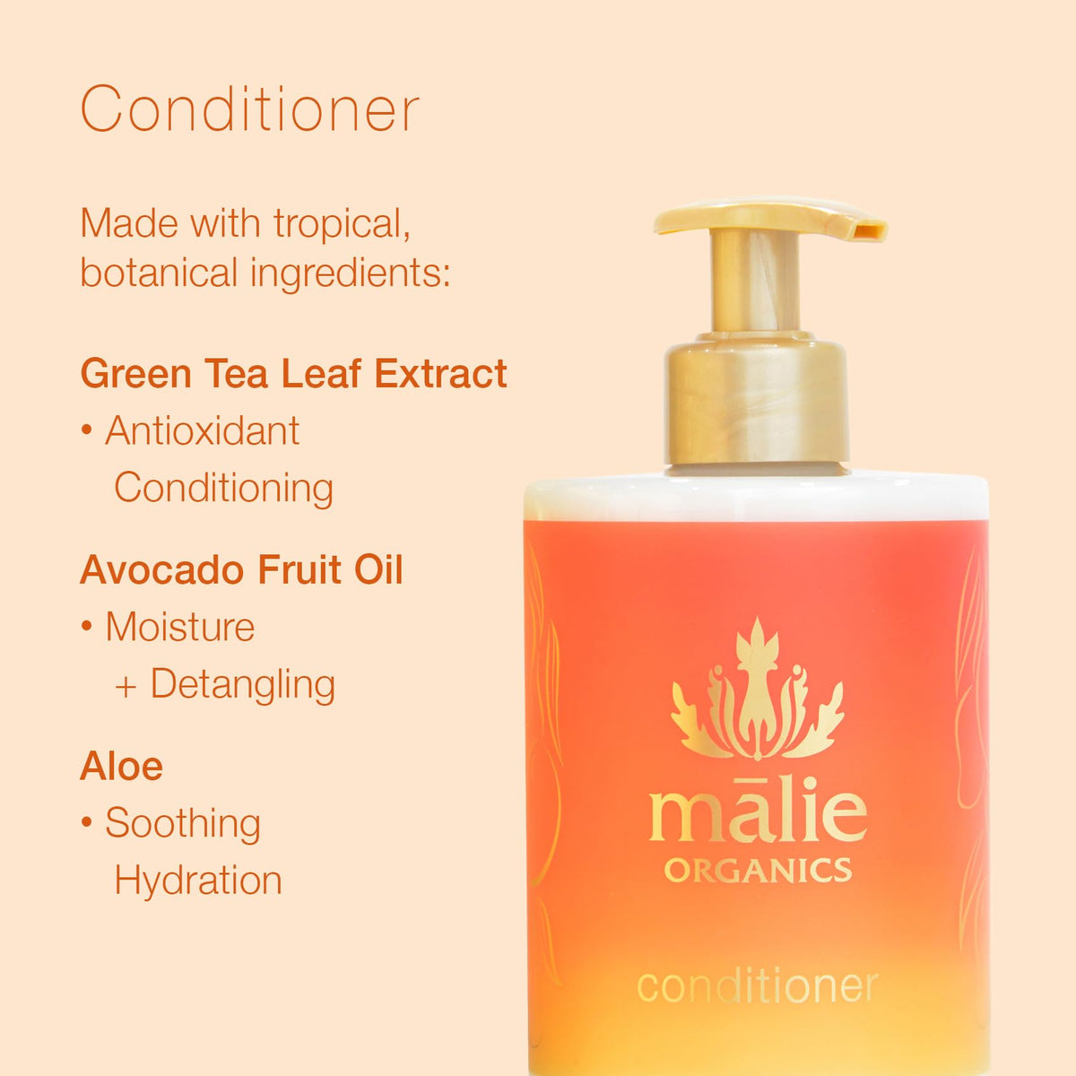 Malie conditioner pump top for easy dispensing and mess-free use