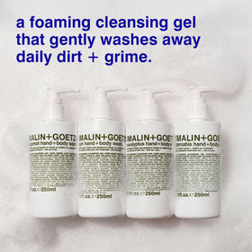 MALIN+GOETZ label close-up showing ingredients and rum scent for informed choice