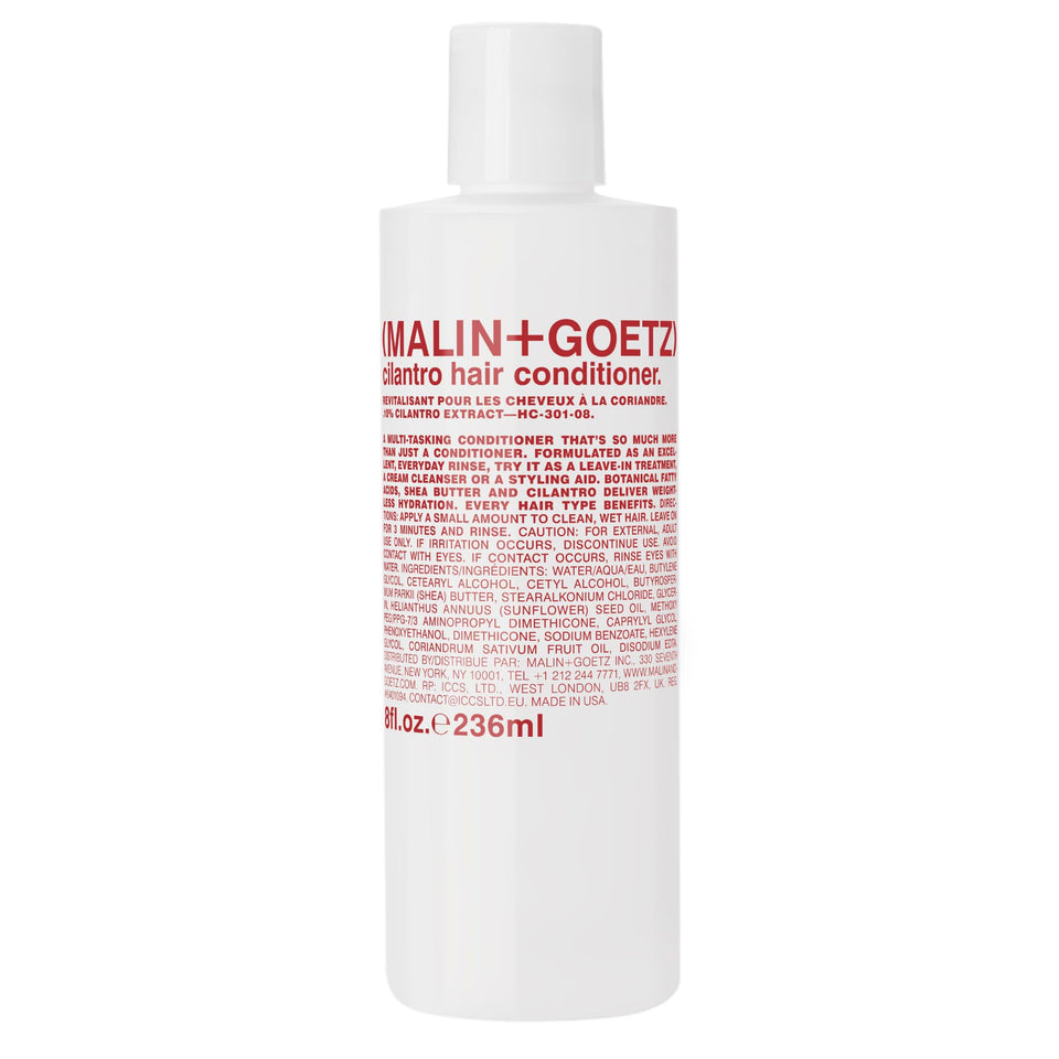 Malin + Goetz front packaging showing bottle and label, clear benefit of minimalist design