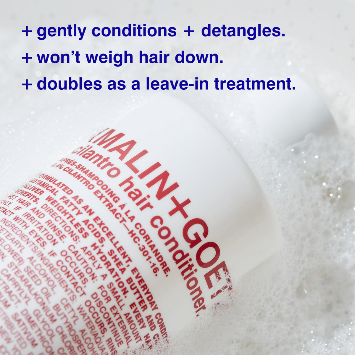 MALIN+GOETZ used as leave-in on damp strands for frizz control