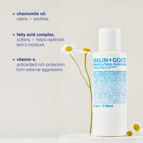 MALIN+GOETZ cream texture close-up demonstrating lightweight absorption
