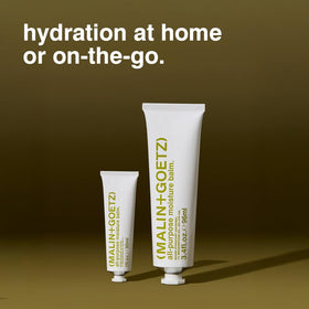 MALIN+GOETZ in a toiletry bag showing on-the-go skincare readiness benefit