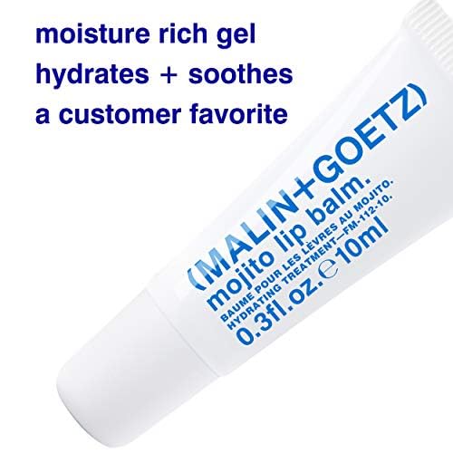 MALIN+GOETZ applying gel on lips for smooth, non-sticky hydration