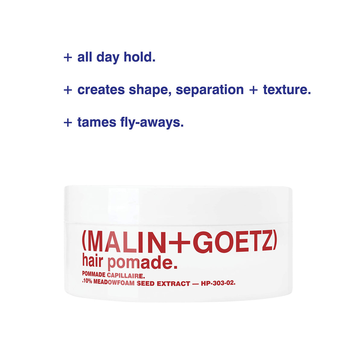 MALIN+GOETZ fingers applying pomade demonstrating easy control