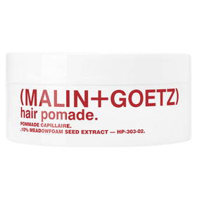MALIN+GOETZ front tin view showing compact travel-ready pomade
