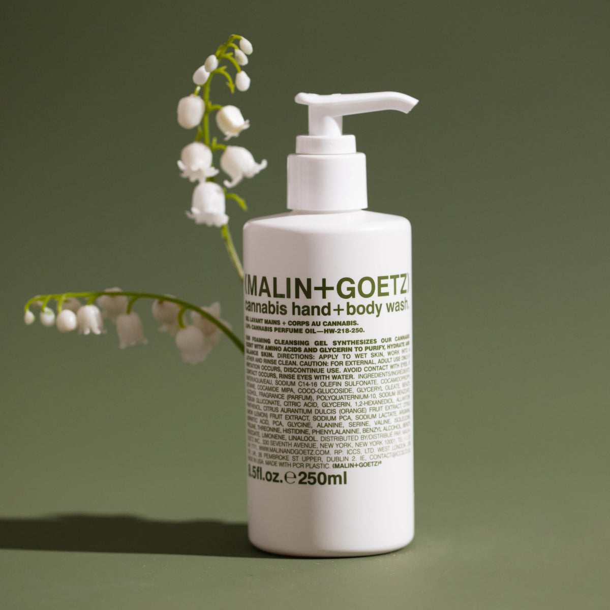 MALIN+GOETZ pump dispenser detail for easy use and controlled dispensing benefit