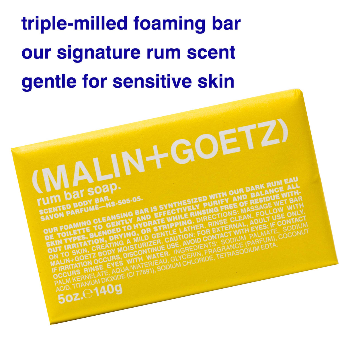 MALIN+GOETZ rum bar close-up lather demonstrating gentle hydrating foam