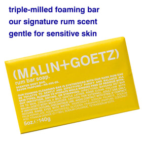 MALIN+GOETZ rum bar close-up lather demonstrating gentle hydrating foam