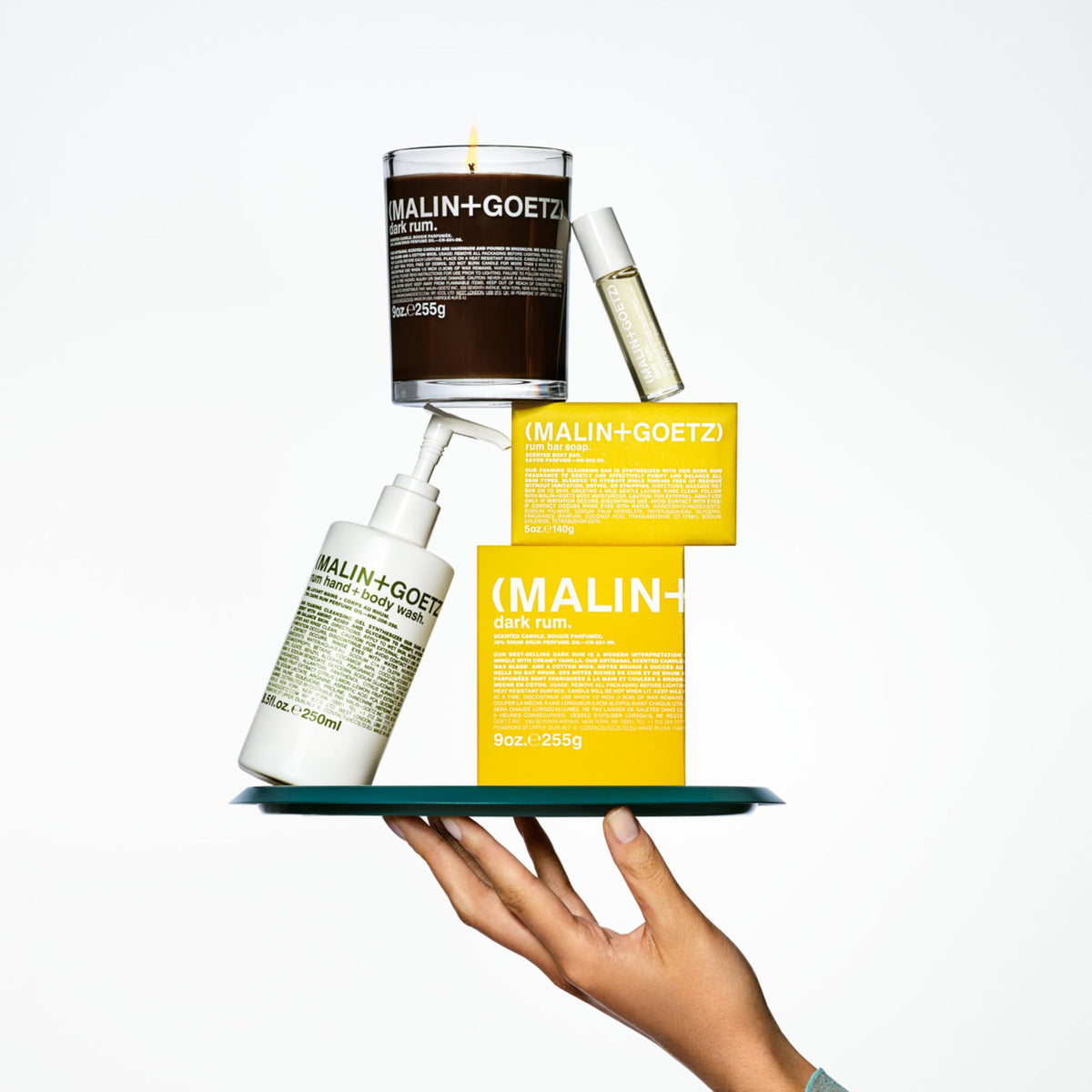 MALIN+GOETZ label detail highlighting ingredient clarity and premium packaging benefit