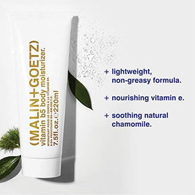 MALIN+GOETZ applied on arm demonstrating instant non-greasy hydration