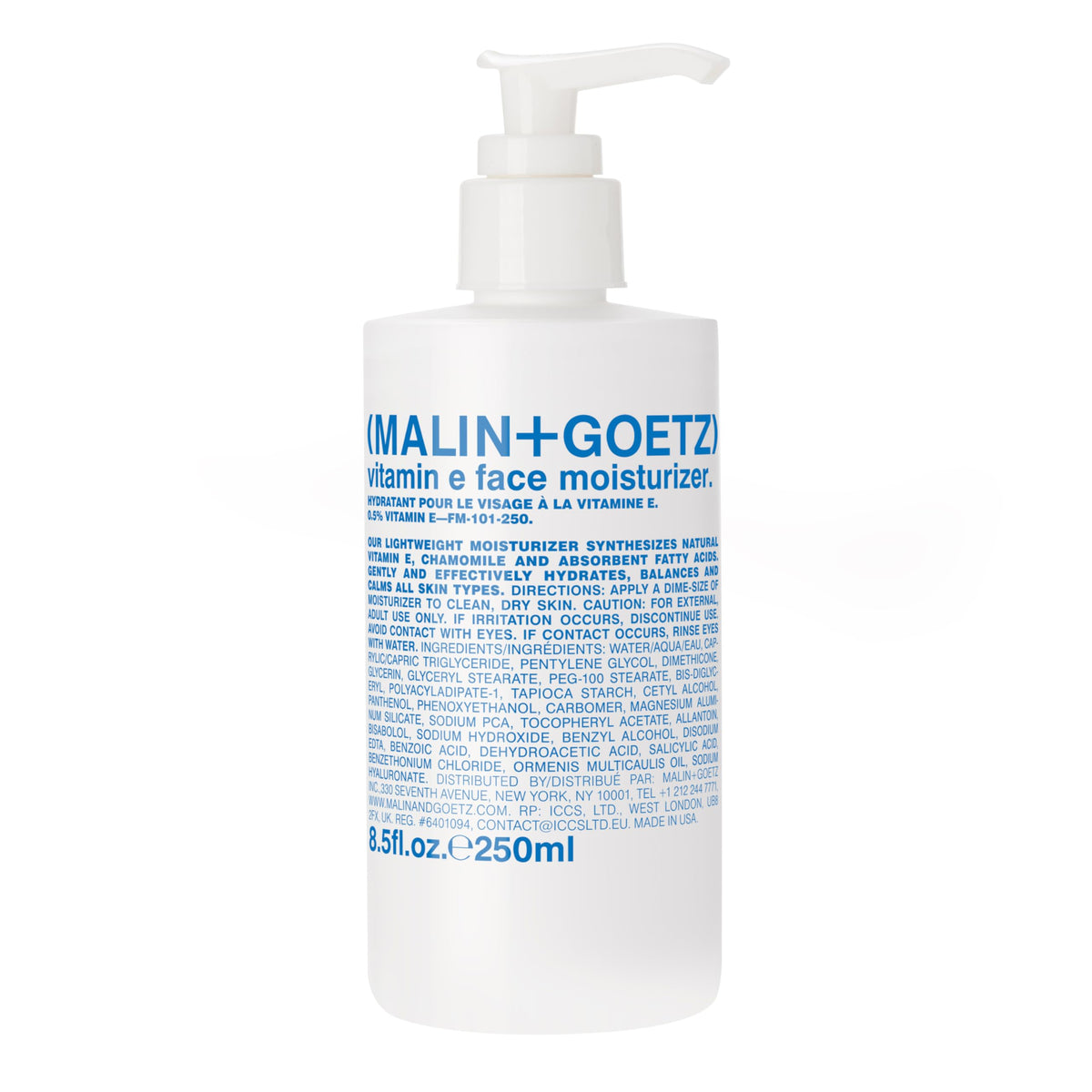 MALIN+GOETZ front packaging showing clean label and volume benefit