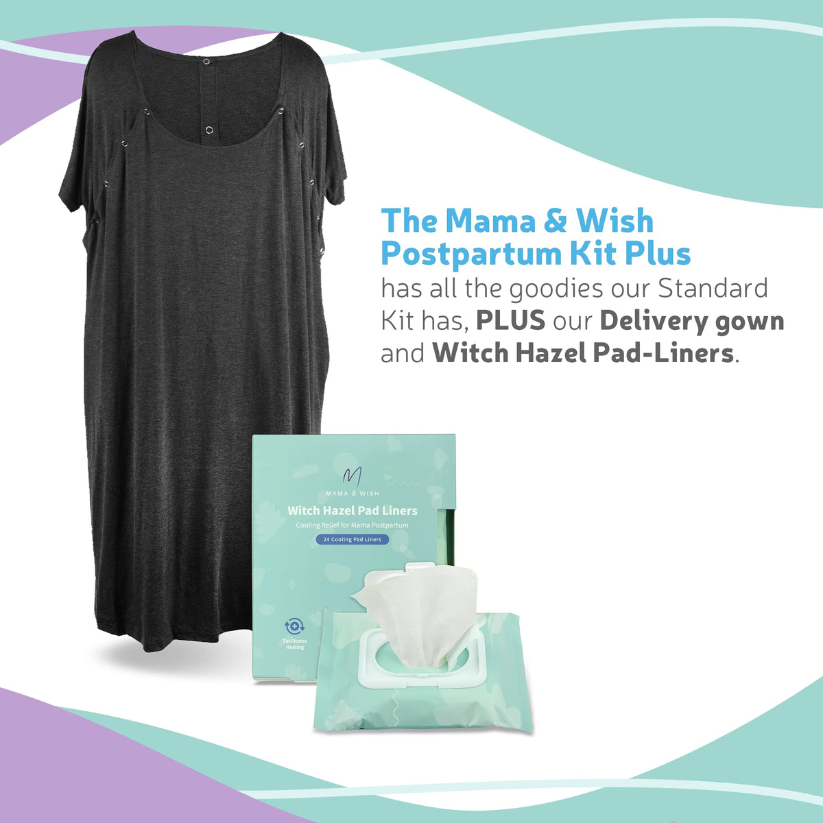 Mama & Wish collapsible peri bottle compressed for travel and gentle postpartum cleansing