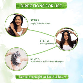 Applying Mamaearth oil to hair lengths to demonstrate nourishment and improved manageability