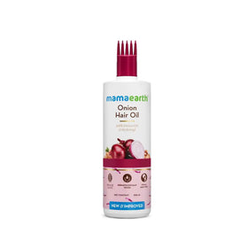 Mamaearth bottle front packaging showing product and benefit for hair fall control