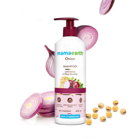 Mamaearth close-up of shampoo texture highlighting smooth consistency benefit