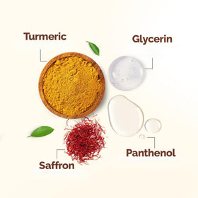 MAMAEARTH applying ubtan face pack on cheek demonstrating gentle cleansing and softening effect