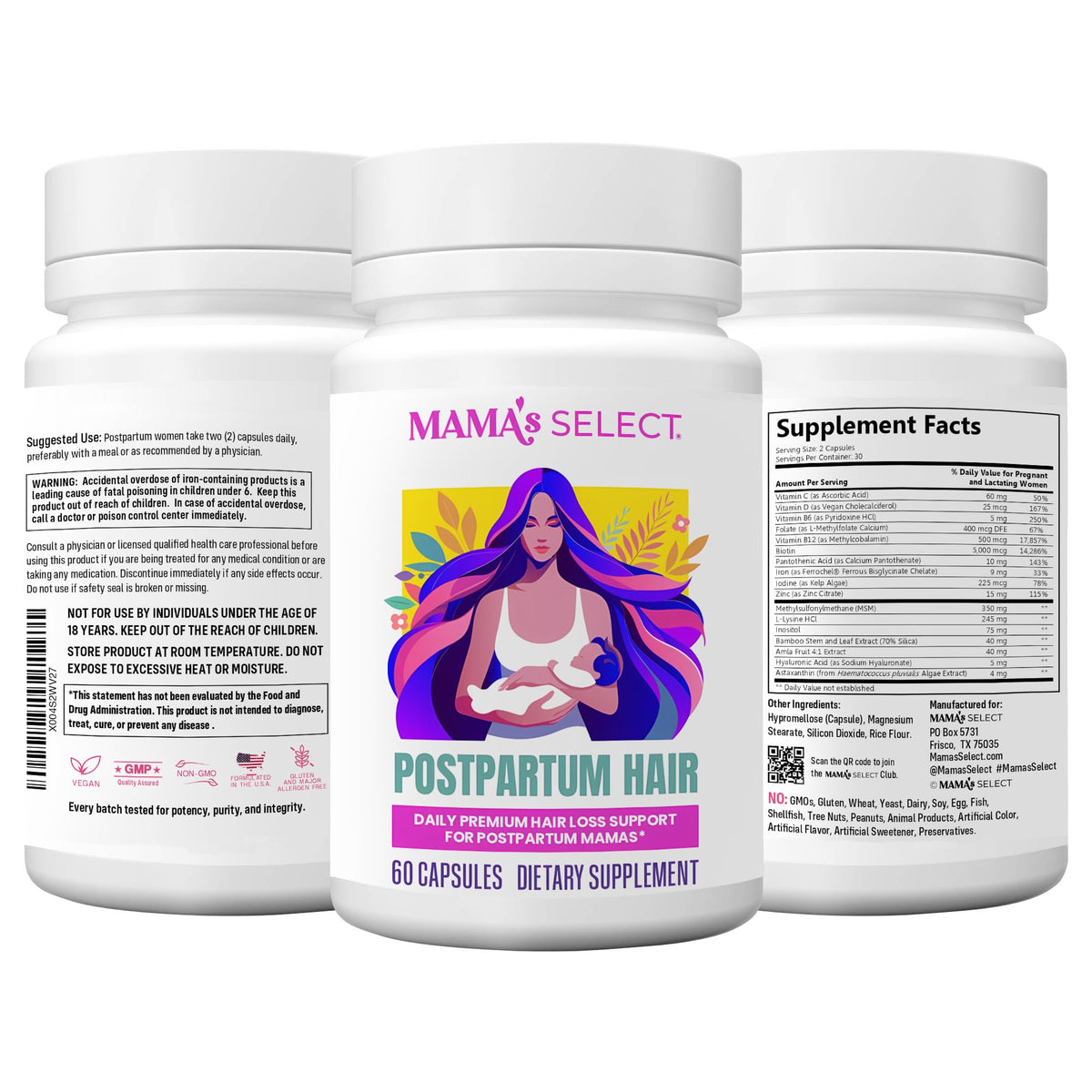 Mama's Select lifestyle image of a new mom demonstrating safe breastfeeding use