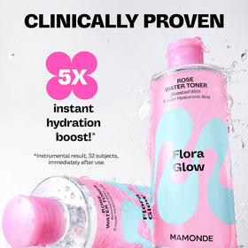 MAMONDE close-up of watery toner texture demonstrating lightweight absorption