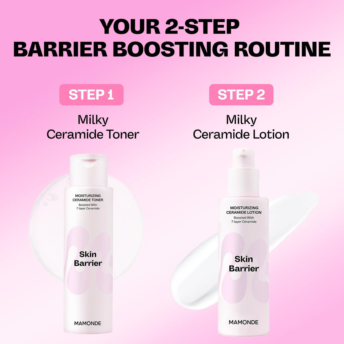 MAMONDE bottle next to travel items showing convenient size