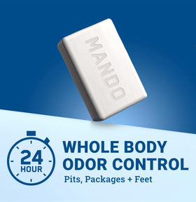 Mando bar texture close-up highlighting smooth triple-milled surface for long-lasting use