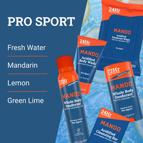 Mando cleansing bar lathered in hand showing rich foam and gentle cleaning