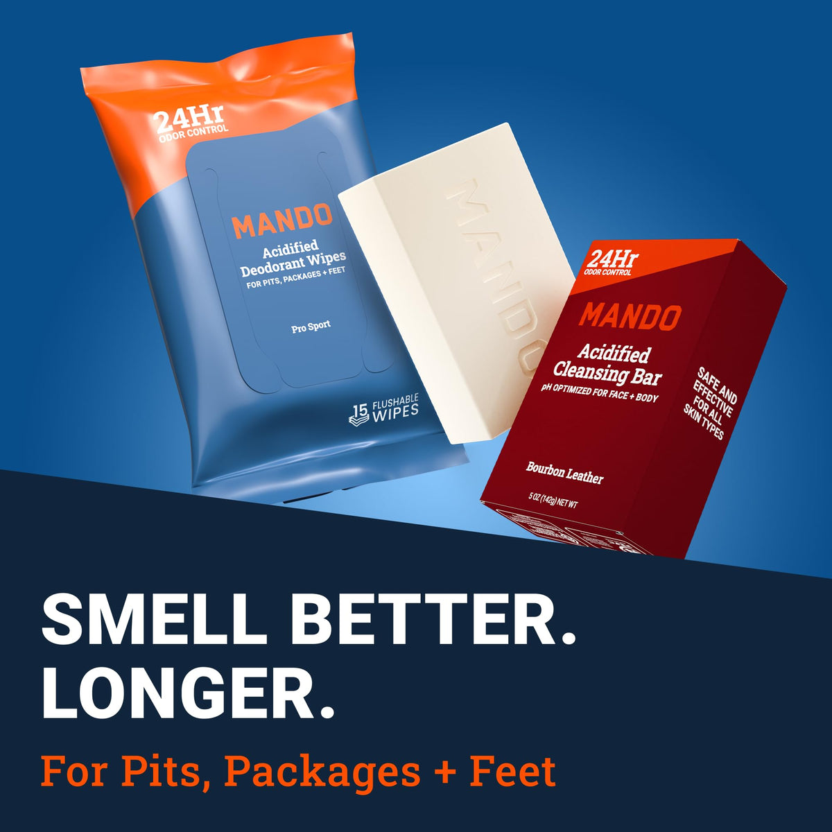 Mando deodorant wipes open pack for convenient on-the-go freshness