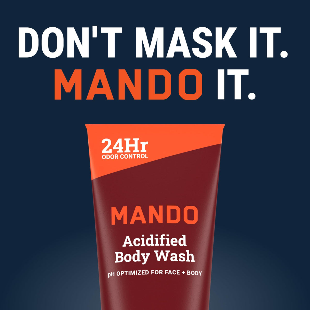 Using Mando on feet to illustrate targeted odor-prone area cleansing
