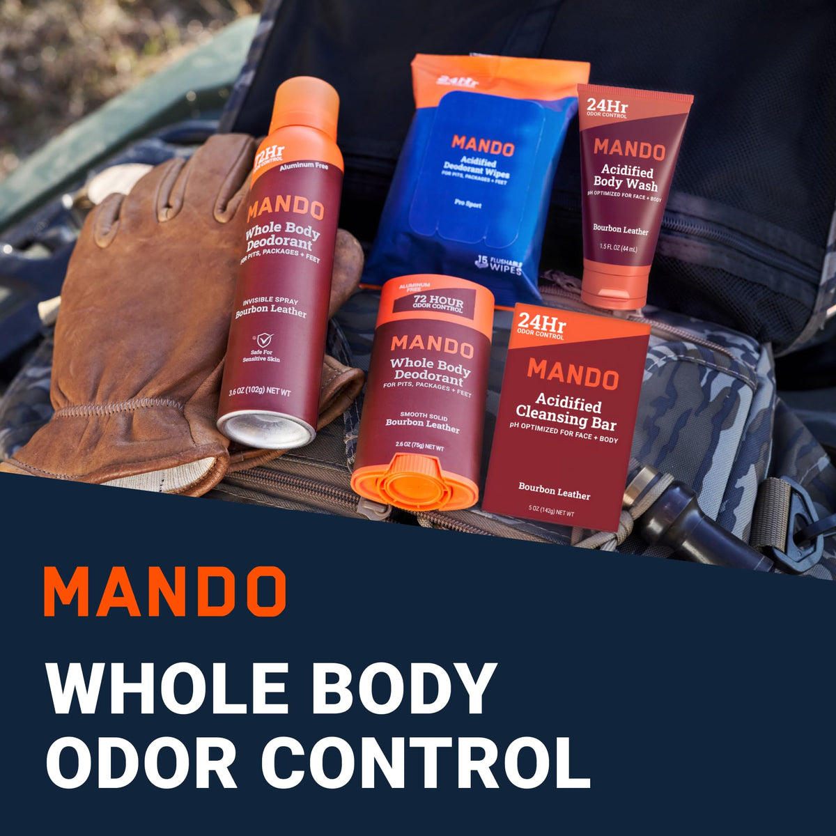 Mando solid stick close-up texture showing smooth application benefit