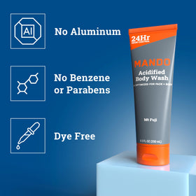 Mando lather texture closeup showing gentle foam for effective cleansing